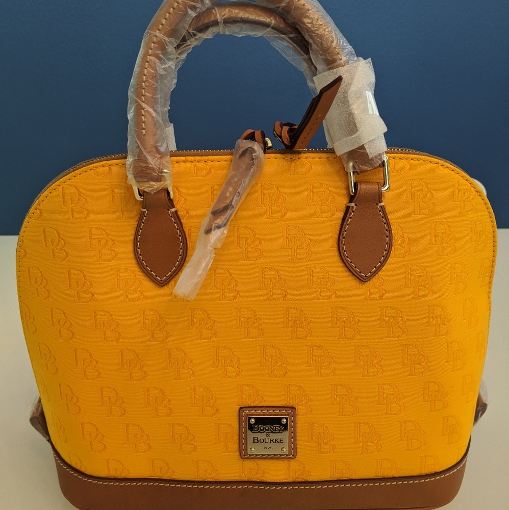 Dooney and Bourke Zip Zip leather satchel Yellow